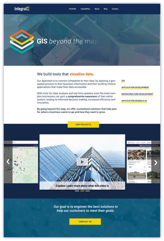 screenshot of website home page